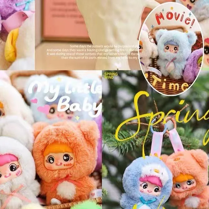 Echte Yaya eenjarige pluche hanger blinde doos kindertrend pop pop rugzak decoratieve meisjes schattig verjaardagscadeau.