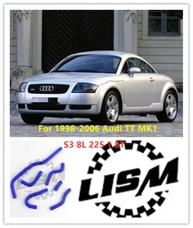 6PCS 1998-2006 Audi TT MK1 S3 8L 225 1.8T 실리콘 카본 캐니스터 호스 교체 부품 1999 2000 2001 2002 2003 2004 3PLY