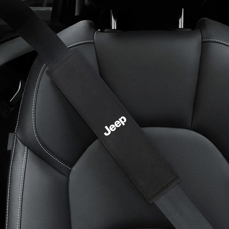 مقعد السيارة حزام وسادة حزام الأمان غطاء الكتف حصيرة لينة اكسسوارات ل جيب رانجلر جراند شيروكي البوصلة Wagoneer المنتقم JL #1