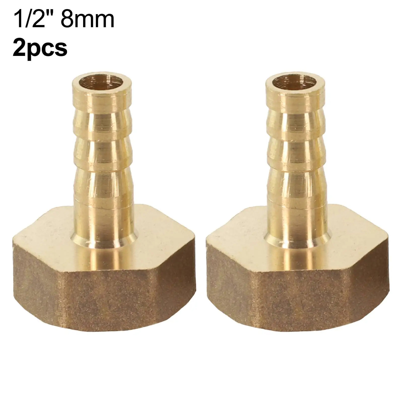 2Pcs 1/2'' Garden Brass Hose Connector Watering Water Hose Pipe Tap Adaptor Fitting For Garden Hose Adaptor 6mm-16mm