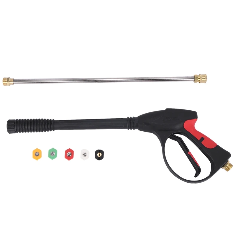 High Pressure Washer Power Spray-Gun 4000Psi With 19 Inch Extension Replacement Wand Lance,5 Quick Connect Nozzles For Honda Exc