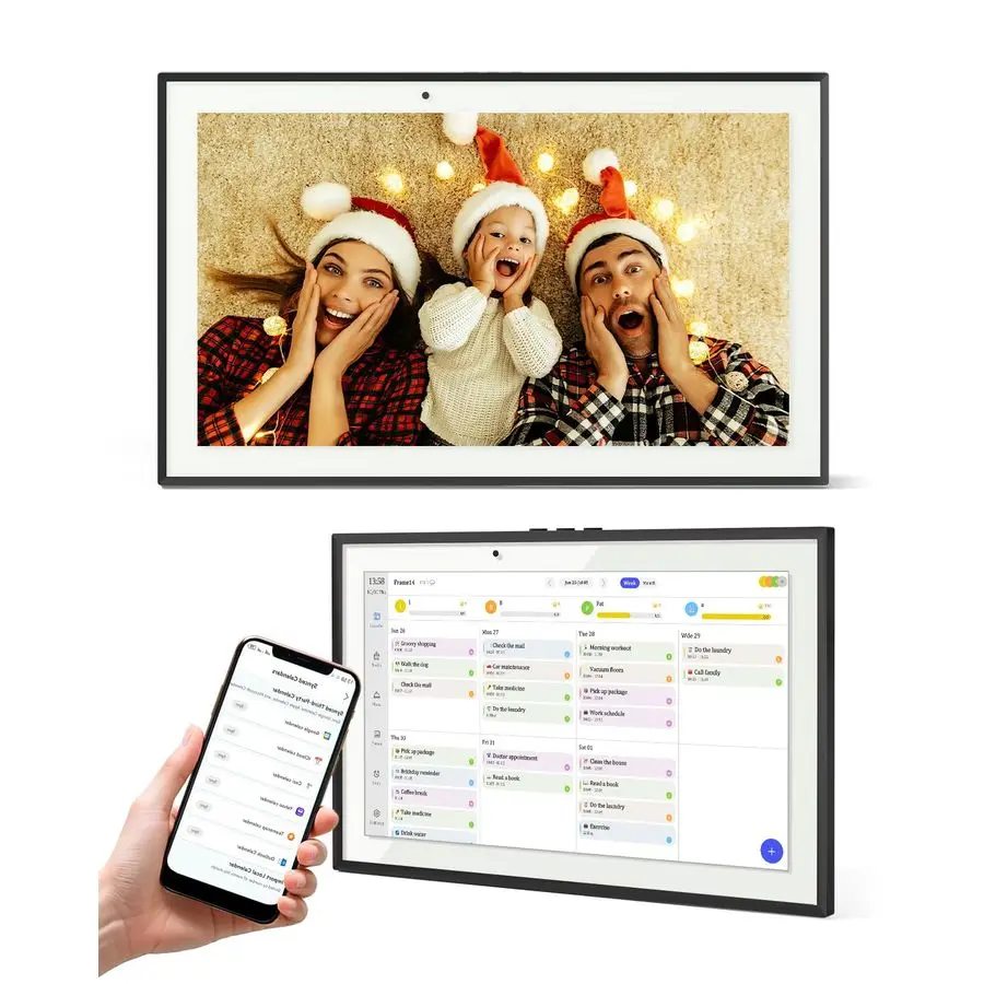 

Inch Digital Calendar Chore Chart, Smart Digital Calendar Wall Planner Picture Frame with HD Touch Screen, Desk amp Wall Mount P