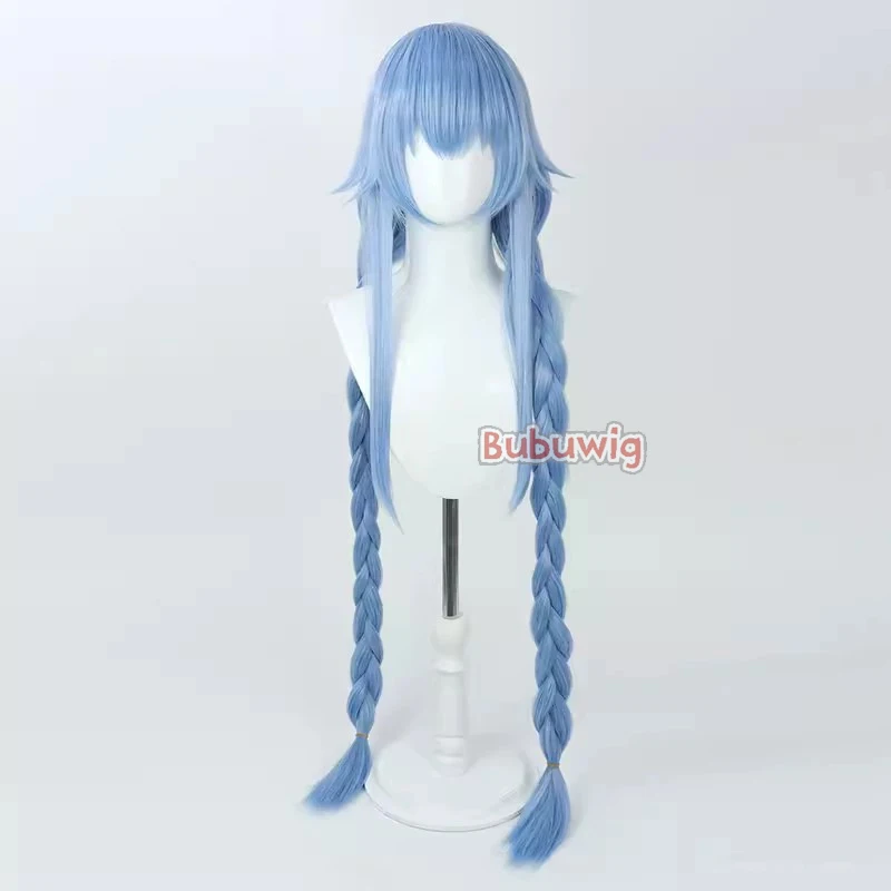 Bubuwig Synthetic Hair Waraku Chise Cosplay Wigs Blue Archive Waraku Chise 120cm 150cm Long Blue Braided Cos Wig Heat Resistant