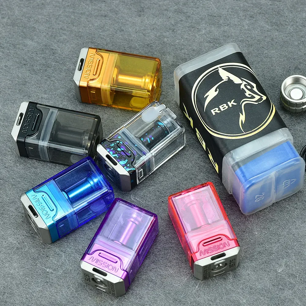 wolfcoolvape Mission XV DOT Style RBA boro serbatoio vape Tank 316ss per DotMod DotAIO AIO V1 / V2 Pod Air Pin 1.0 / 1.5 / 2.5 / 3.5