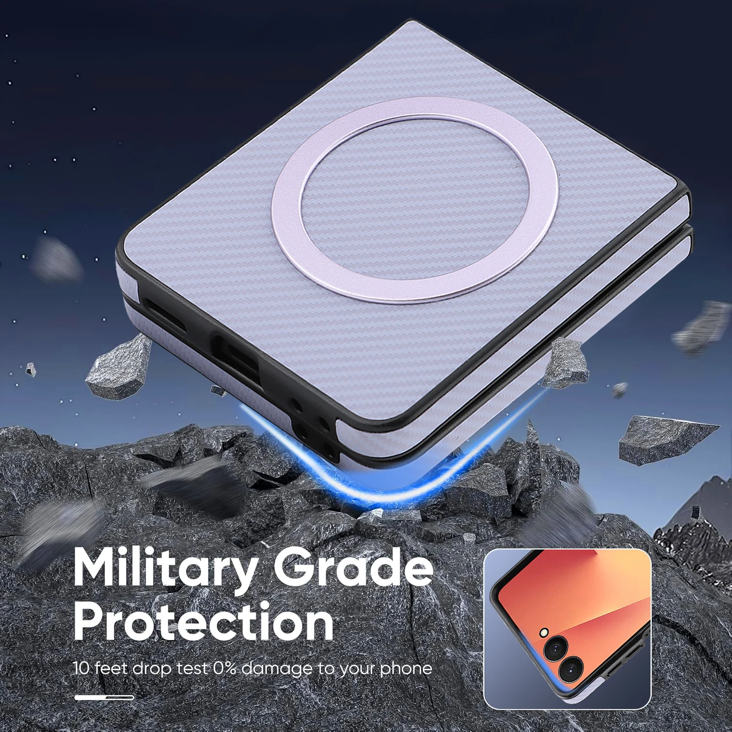 الفاخرة رقيقة جدا ألياف الكربون الجلود قضية الهاتف لسامسونج غالاكسي Z فليب 7 6 5 4 3 Flip7 FE الأعمال المغناطيسي Magsafe غطاء