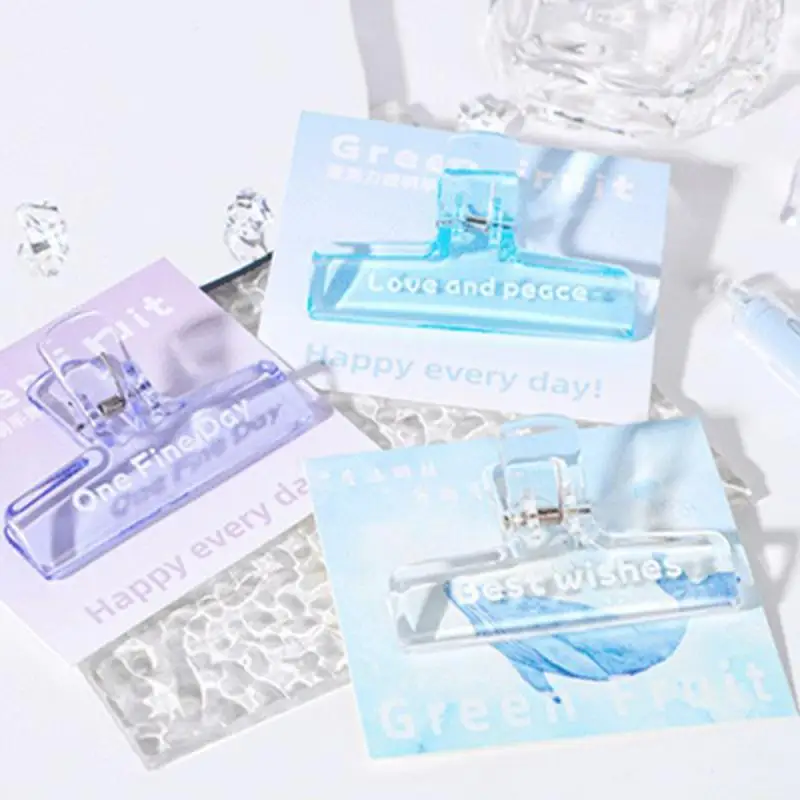 Acrylic Clip Multi-function Versatile Transparent Bestseller Fashionable Trend High Quality Acrylic Clip School Accessories
