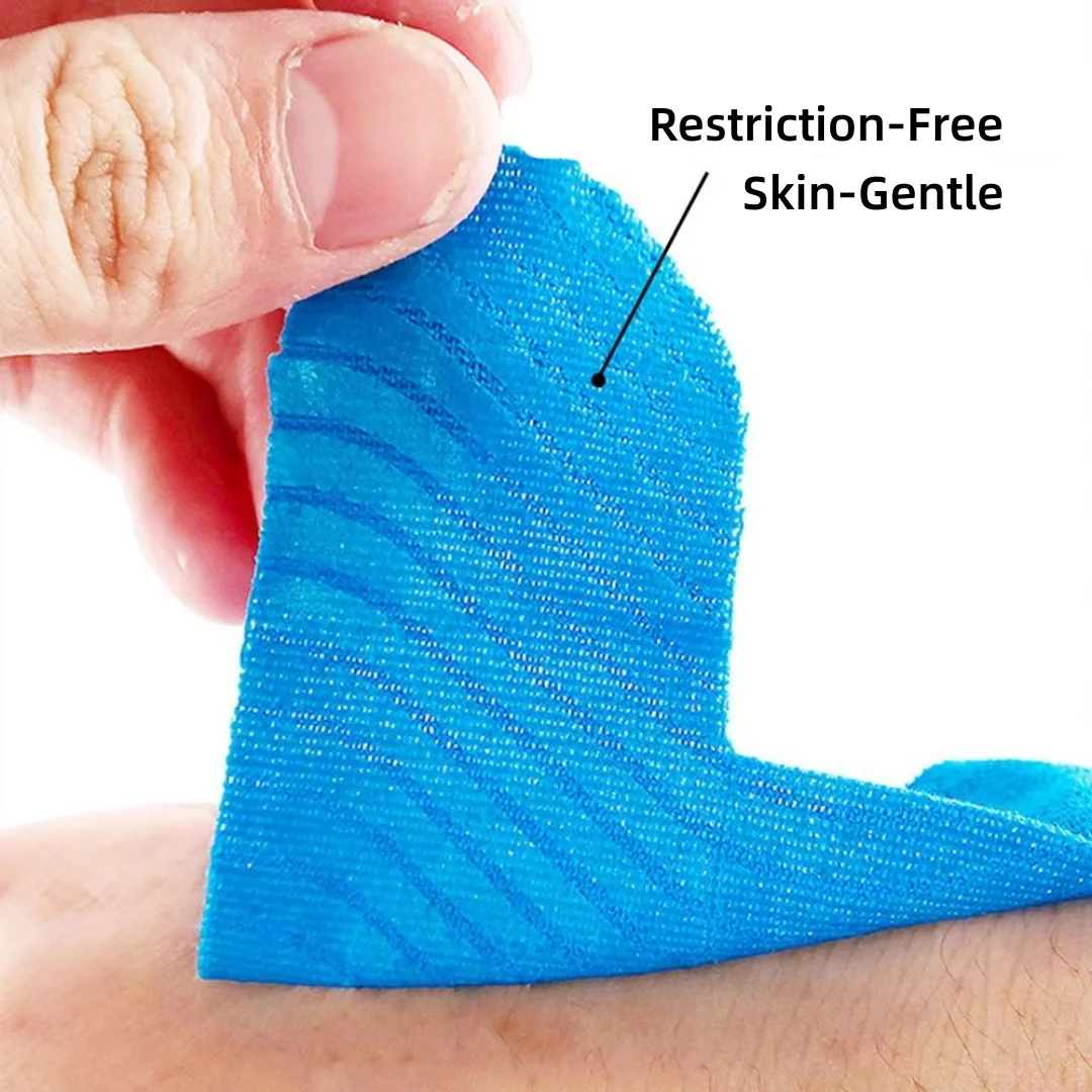 202424-1PCS Pre-Cut Kinesiology Tape for Knee & Posterior Thigh – Leg Support for Running Training, Strain Prevention