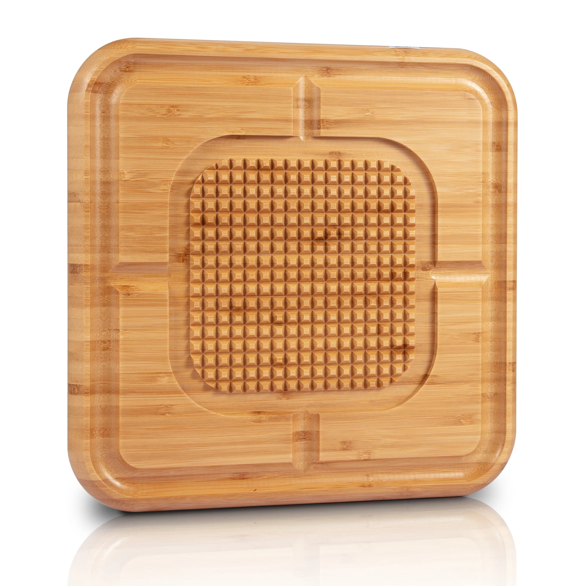 

1.5 Inch Thick Carving Cutting Board, Large Turkey Bamboo Board with Juice Groove, Kitchen Wood Chopping Board with Spikes