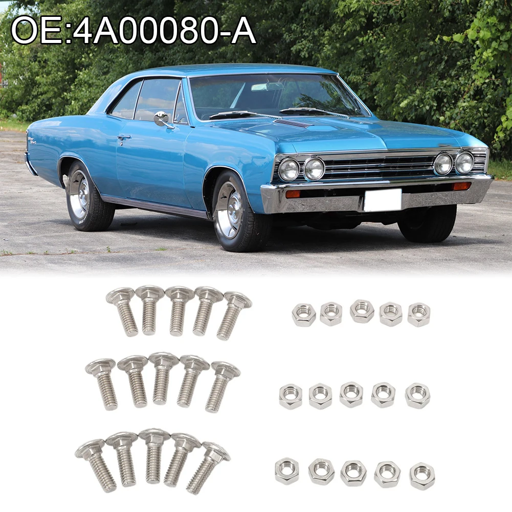 Car Bumper Mounting Bolt And Nut Hardware Kit For Camino For Carlo For Nova For Chevy For Malibu 4A00080-A Flange Bolts Hex Nuts