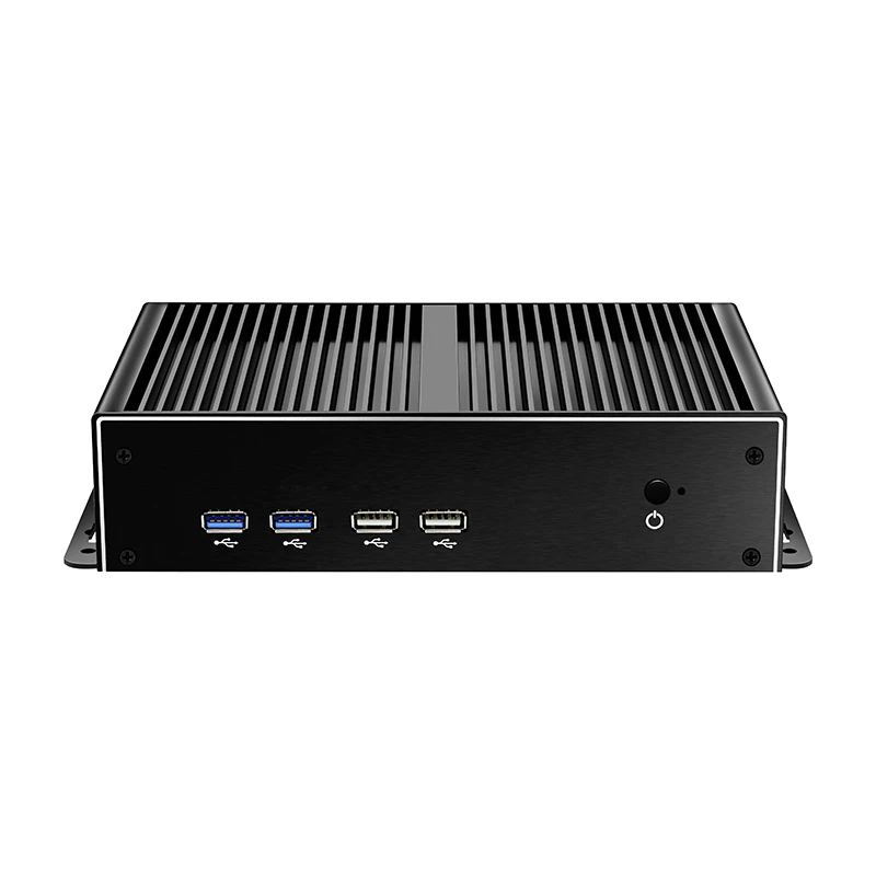 Helorpc 2LAN6COM Industrial Mini PC with Inter Celeron J1900 Support WIN10 LINUX Pfense with 4xUSB3.0 2xUSB2.0 1xHDMI Computer