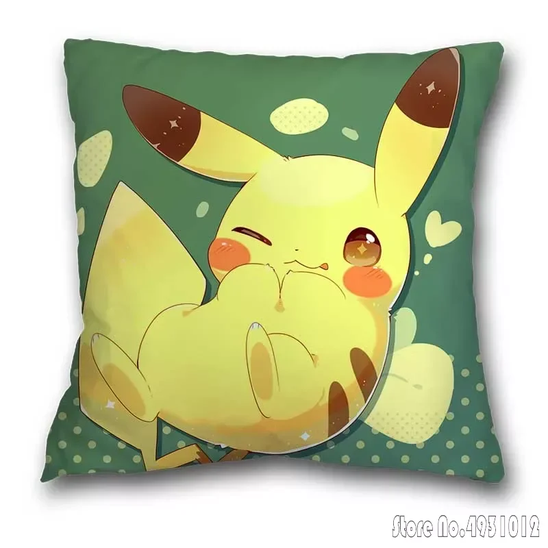 45x45cm Pokemon Pikachu Bulbasaur Psyduck Charmander Kissenbezug Kissenbezug Dekor Sofa Kissenbezug Kawaii Anime Kissenbezug