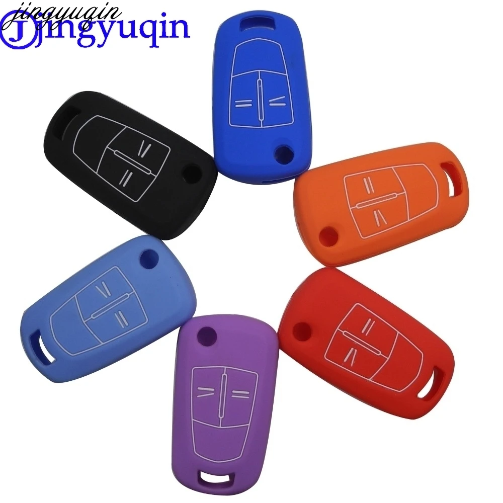 jingyuqin Silicone 2/3 Buttons Remote Car Key Case Cover For Opel/Vauxhall Astra H 2004-2009 Zafira B 2005-2013 Corsa D Vectra C