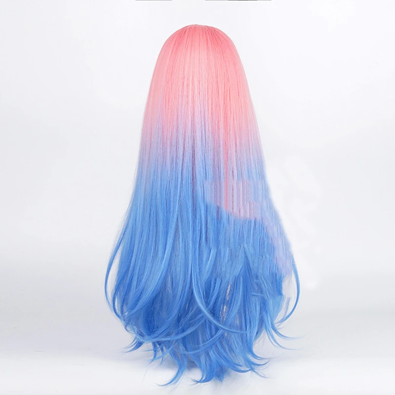 Anime alienígena mizi cosplay peruca adulto feminino meninas cor longa resistente ao calor cabelo sintético traje de halloween adereços