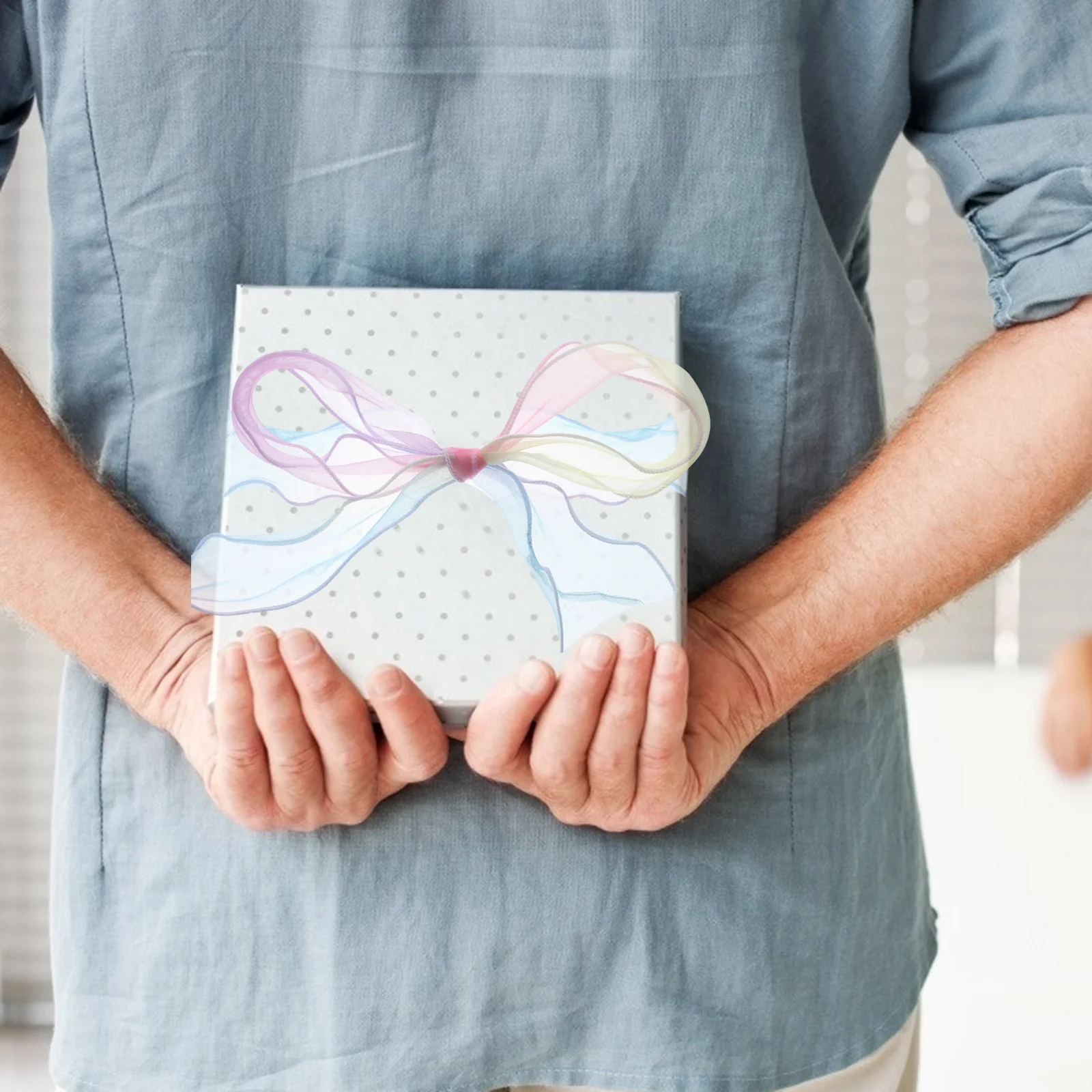 

10Pcs Rainbow Gradient Tulle Ribbon Premium Quality DIY Gift Wrapping Hairband Festival Party Decoration Baking Ribbon