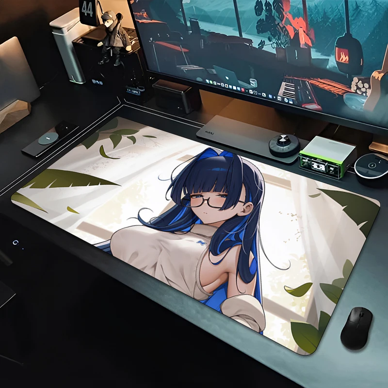 

Mousepad Hololive Ouro Kronii Computer Game Mouse Pad Gaming Accessories Non-Slip Printing Deskmat Keyboard Pad PC big Mousepad