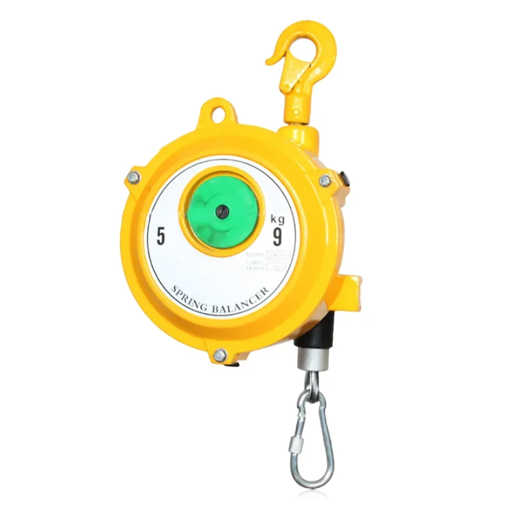 

5-9KG Spring Balancer Self-locking Tower-Type Lifting Hook Spring Holder Balancer Steel Wire Rope Balancing Lifting Jack 1.5M