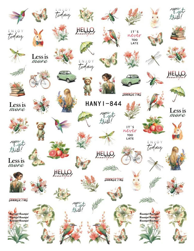 3d arte do prego adesivos branco margarida ramo flores borboletas francês dicas completas unhas decalques decorações para unhas arte manicure dicas