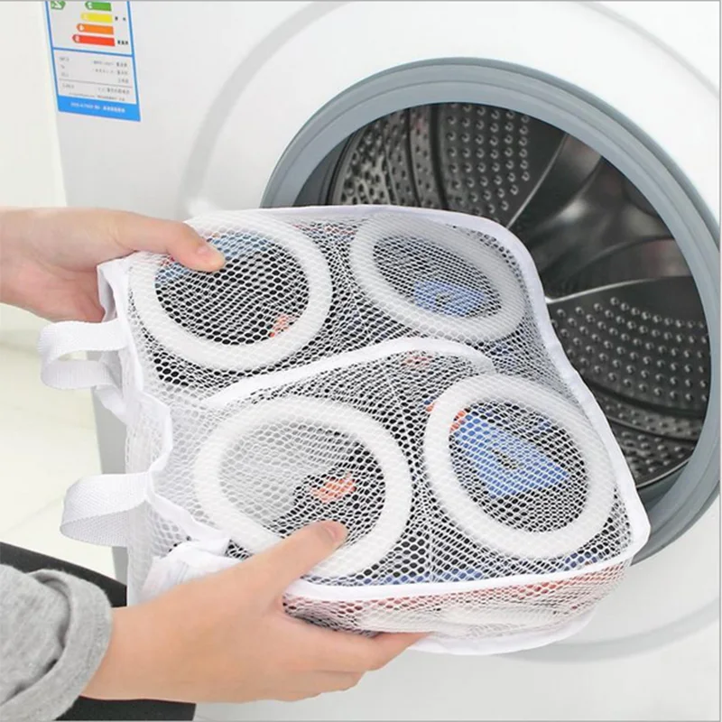 1pcs Mesh Laundry Bag Washing Machine Shoes Bag Travel Storage Bags Anti-deformation Portable Protective Clothes Organizer