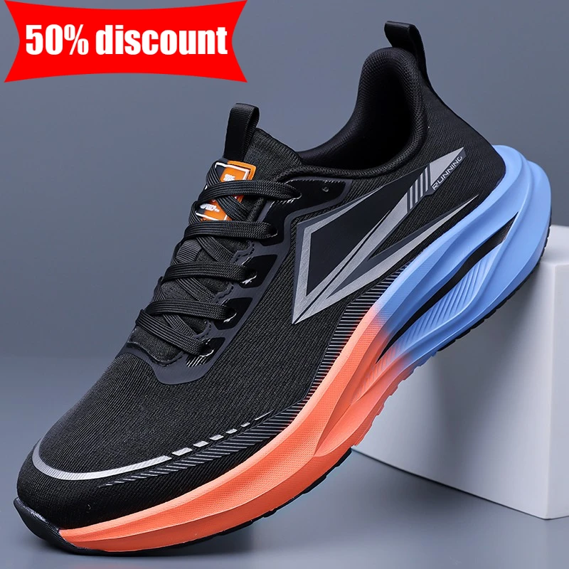 Atmungsaktive Herren-Laufschuhe aus Mesh – rutschfeste, elastische Schnürung für Training und Alltag_voghion.com