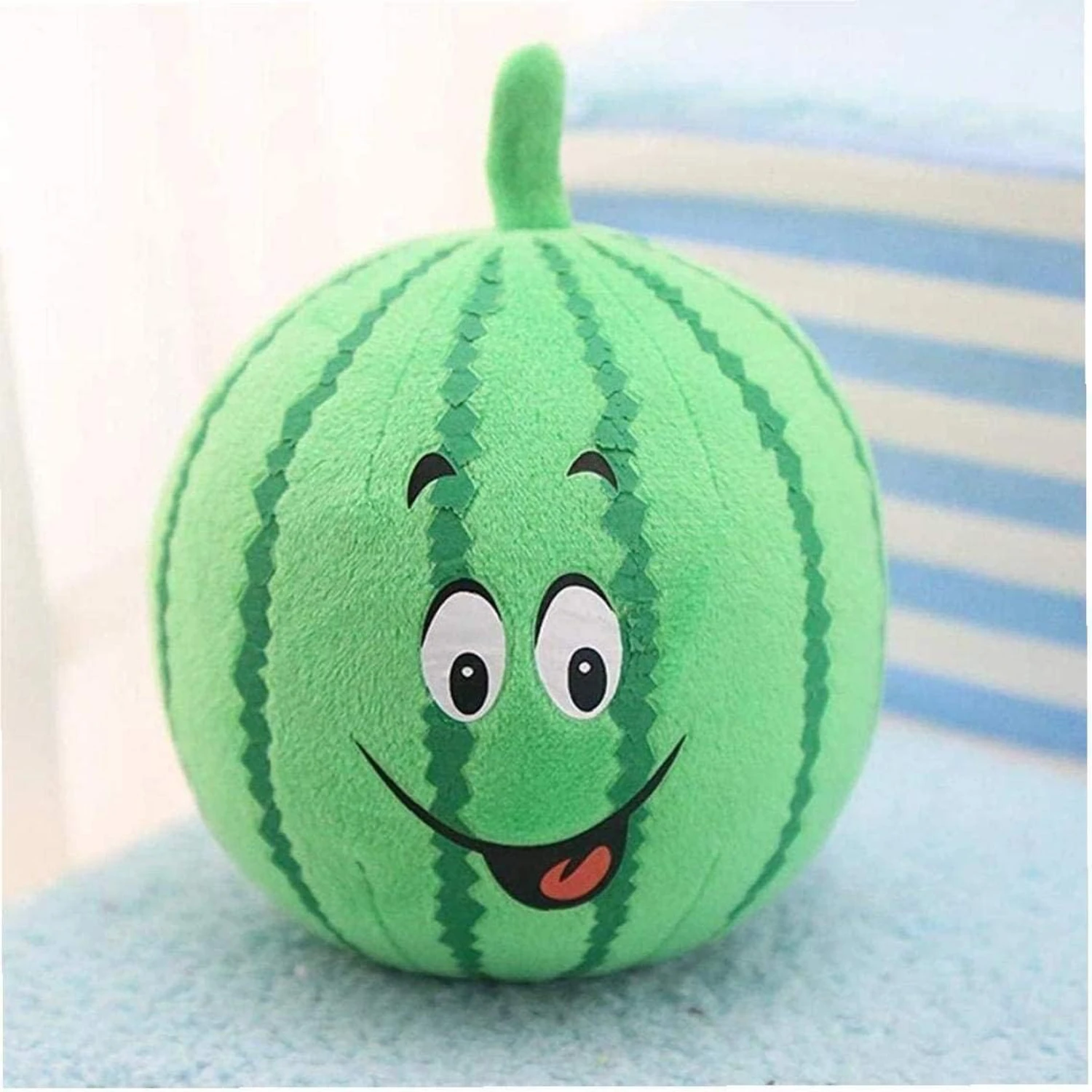 Fluffy and Entertaining Watermelon Pet Toy - Perfect for Small Dogs and Chewy, Squeaker-Loving Puppies! Includes 1pc Triangle Ba