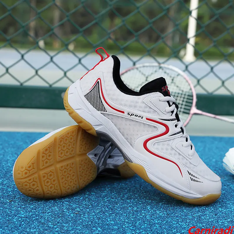 Unisex Professional Athletic Training Badminton Shoes Women Anti-slippery Shock-absorbant Sneakers Men Breathable Tennis Shoe