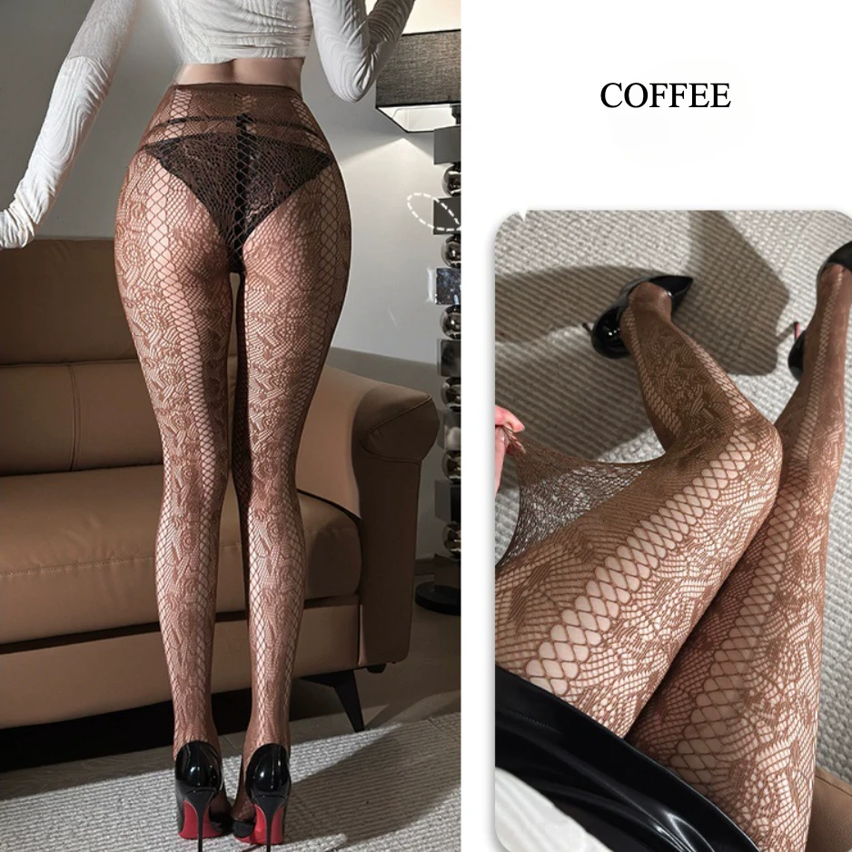 Shengrenmei French Tights Sexy Pantyhose Fishnet Breathable Legging Women Lingerie Hot Sale Different Style Woman Bodystockings
