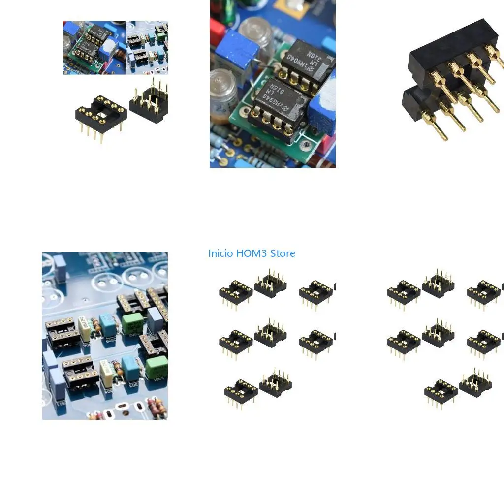 A5YD 10pcs Easy Installation DIP8 IC Socket Enables Easy Chip Replacement For DIY Lab