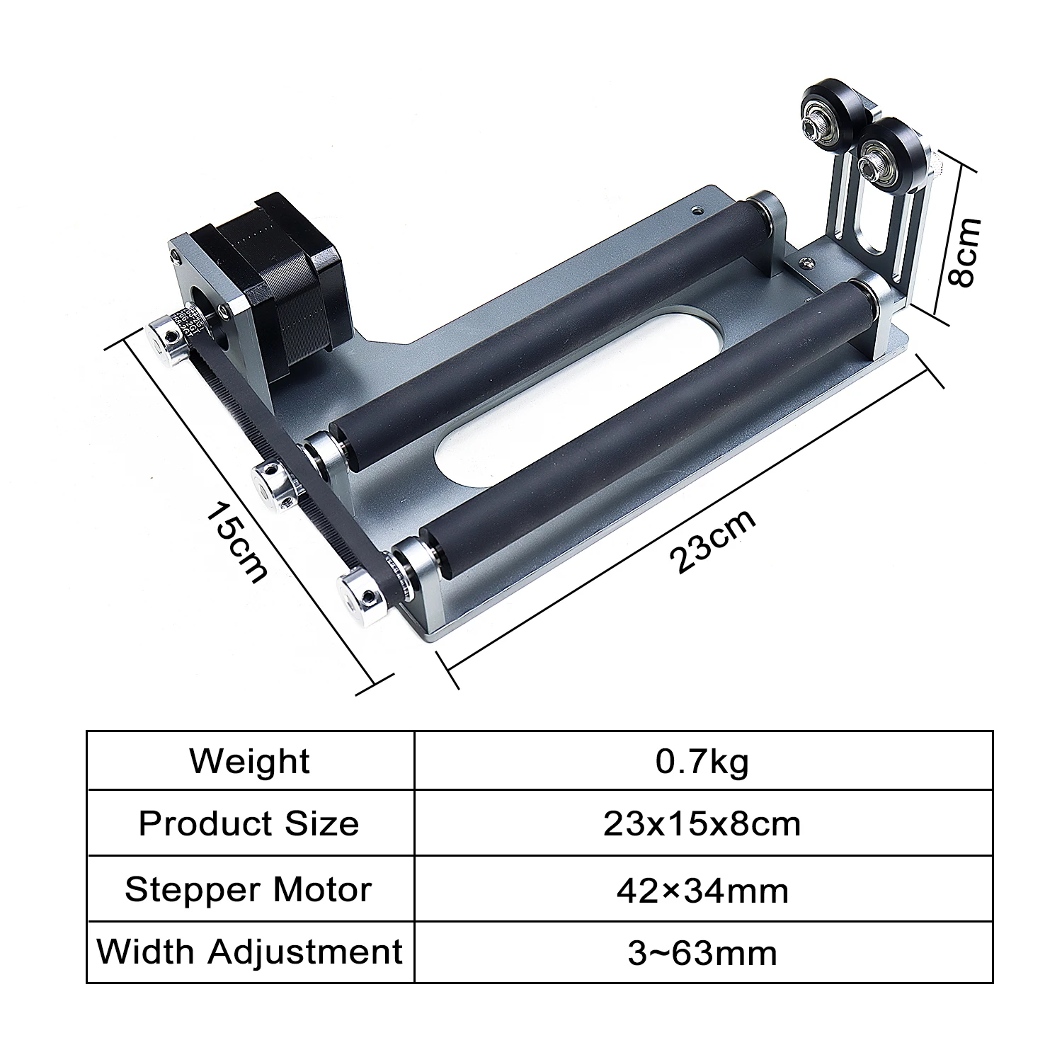 CNC Y-axis Laser Rotary Roller Wood Cutting Laser Engraver Engraving Module For DIY Cylindrical Objects Cans 360 Degree Rotating