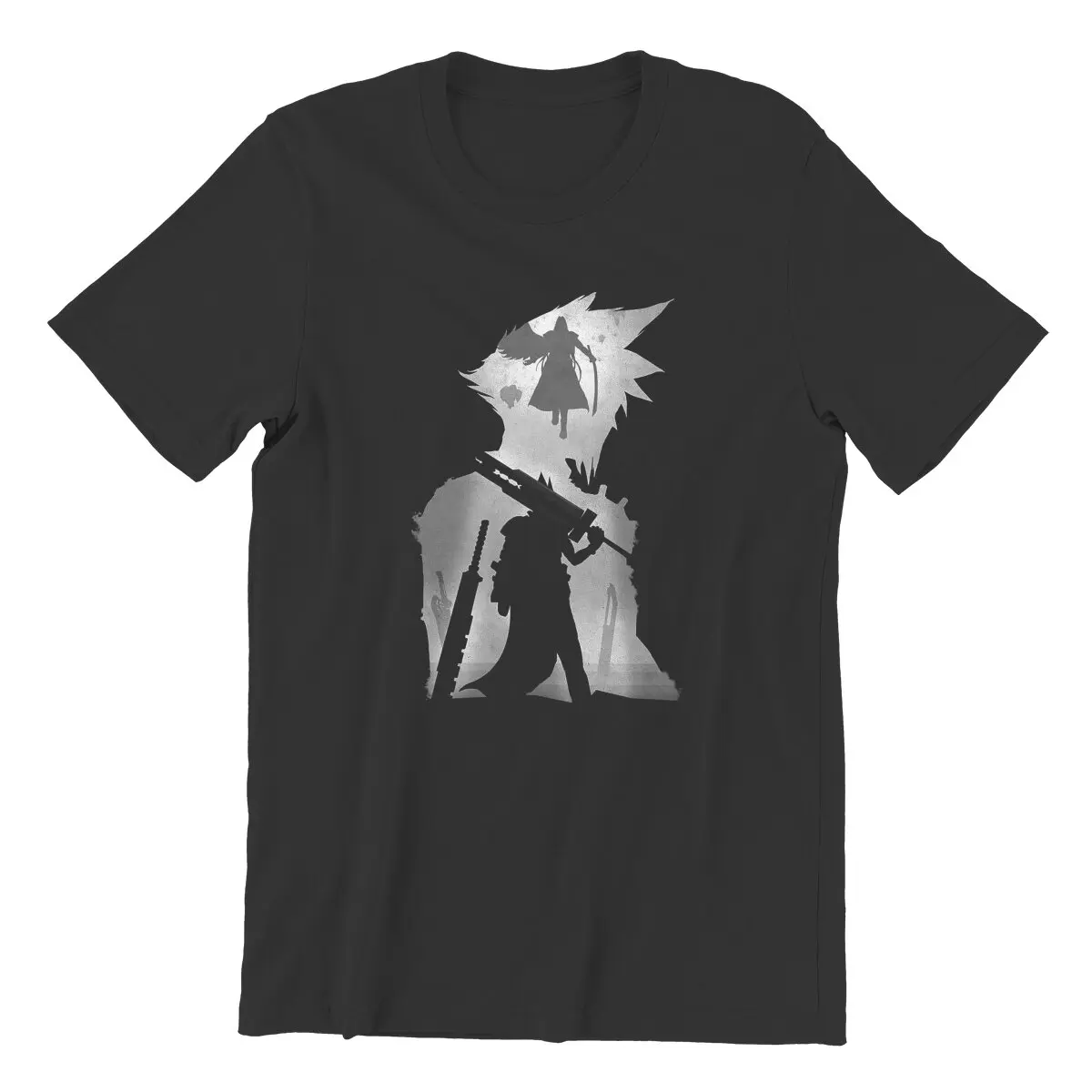 Cloud Strife &  Sephiroth - Final Fantasy VII video game printed T-Shirt mens clothes plus size Pure Cotton graphic tee