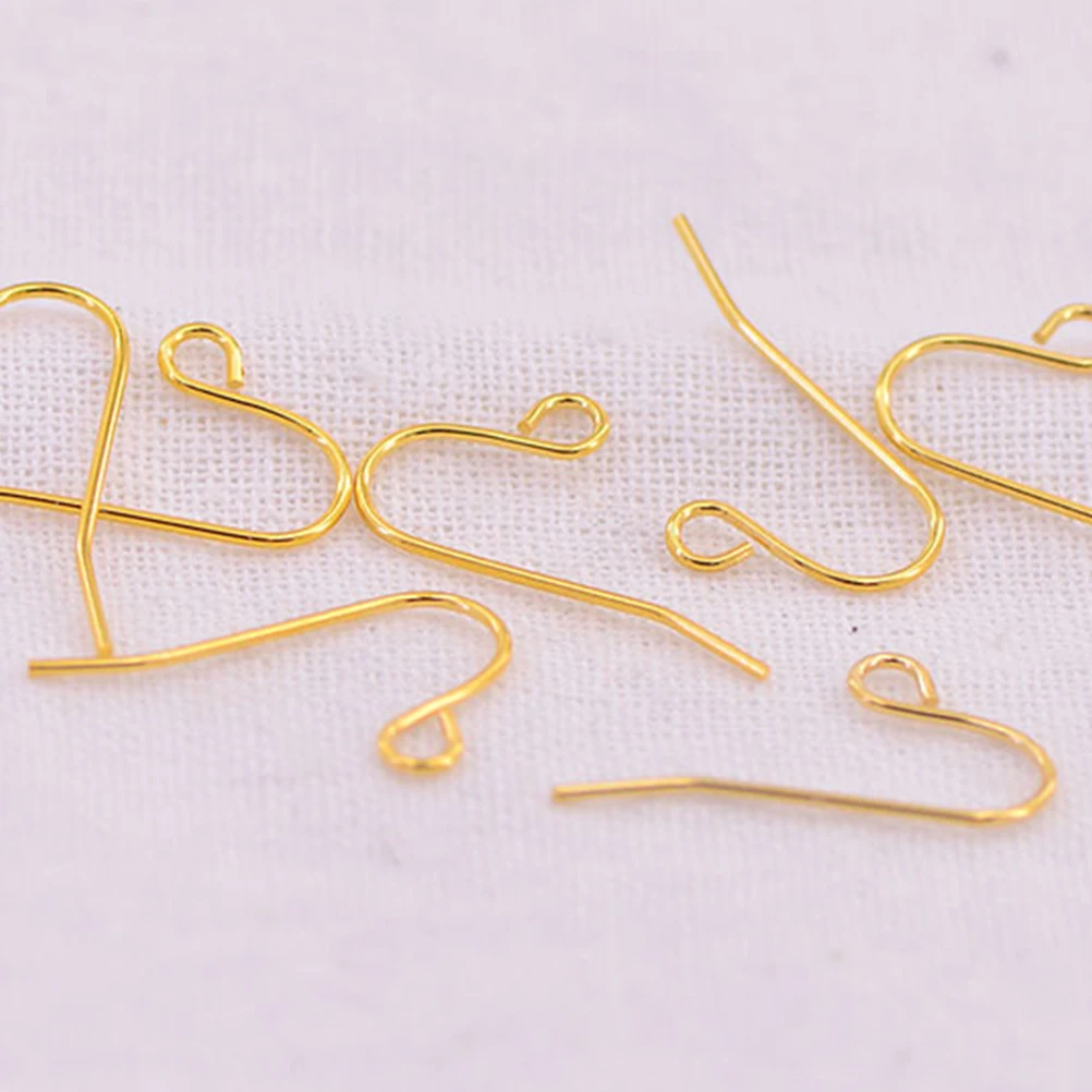 

100 Pcs Findings Ear Hook Earring Accessories Parts Stainless Steel Hoop Earrings Women Golden