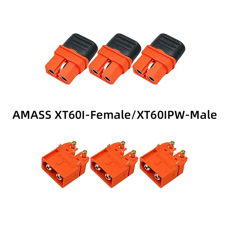5PCS/3Pair Amass High Current Power Avionics Battery Plug XT60IPW-M/XT60I-F with Signal Pin