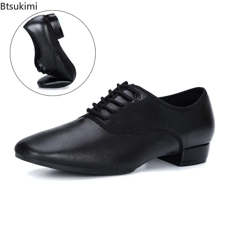 

New 2025 Men's Modern Dance Shoes Soft Suede Sole Latin Shoes for Men Jazz Waltz Tango Ballroom Dance Shoes Male Dance Foot Wear