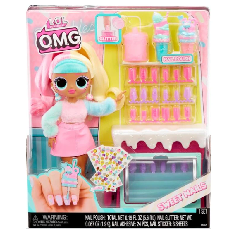 

LOL Surprise OMG Sweet Nails – Candylicious Sprinkles Shop Including Real Nail Polish Press on Nails Sticker Sheets Glitter Doll