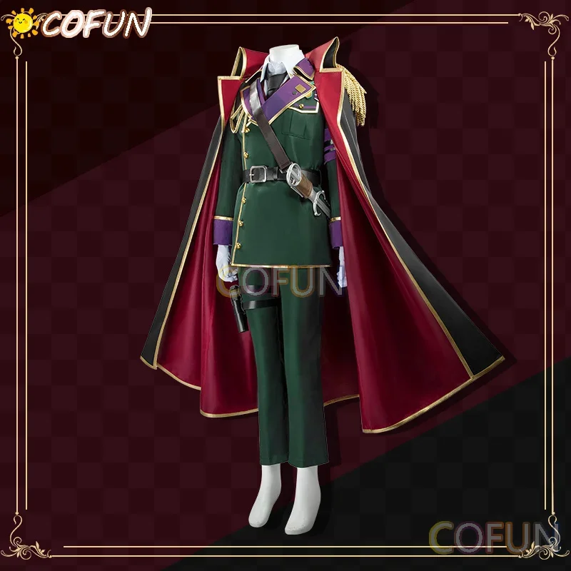 COFUN [Customized] Nijisanji Vtuber Kenmochi Toya Military Uniform Cosplay Costume Halloween Outfits Women New Suit Uniform