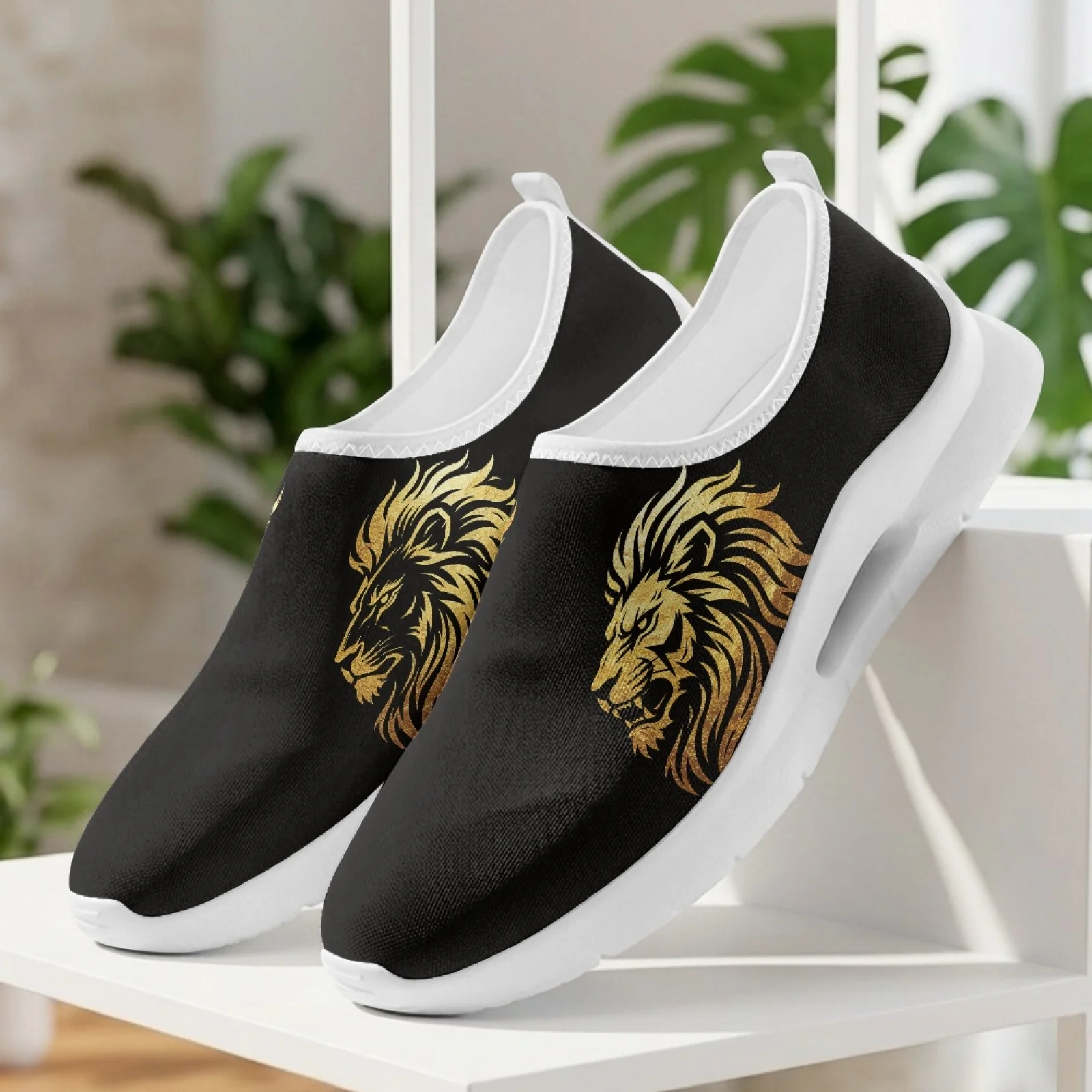 

XIXIRIMIDO Women Casual Shoes Slip On Walking Sneakers Nurse Shoes Mens Gym Workout Shoe Breathable Comfortable Soft Lion 35-48