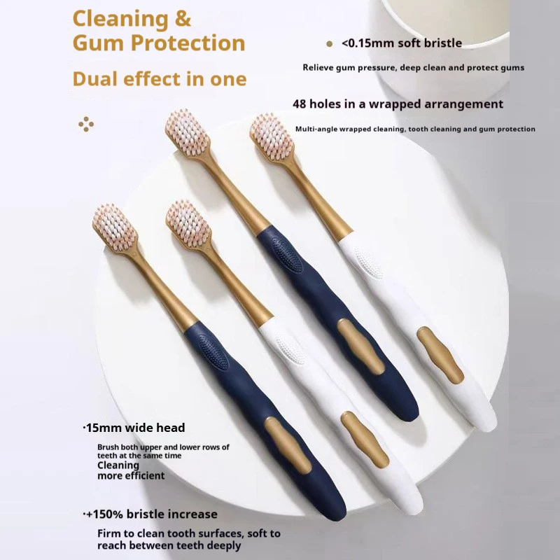 عبوة من 6 فرش أسنان ذات شعيرات ناعمة للبالغين، مجموعة عائلية للعناية بالفم المنزلية #3
