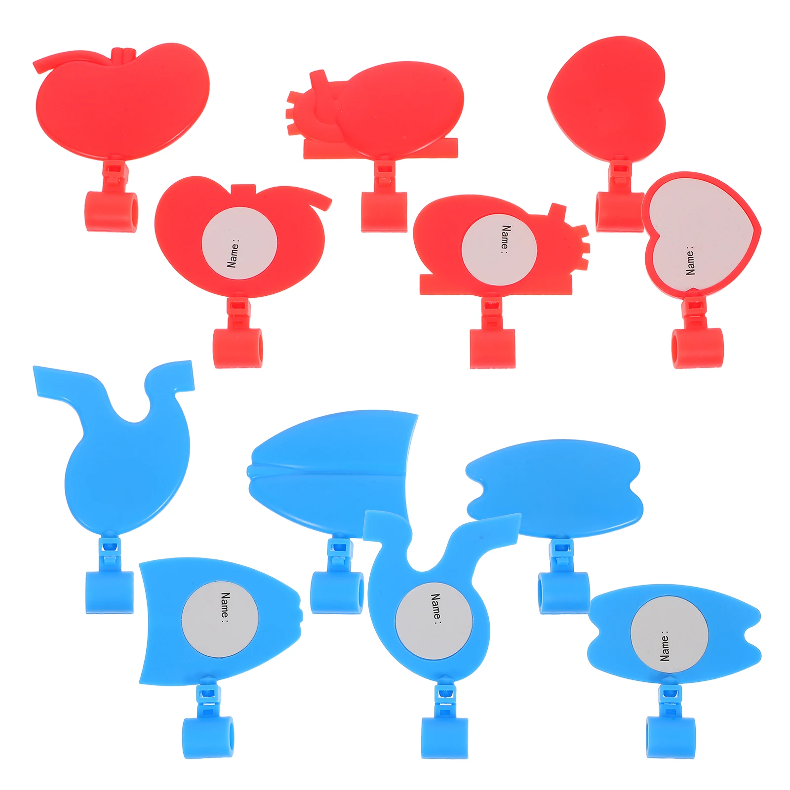 

12 Pcs Stethoscope Decoration Doctor Identification Card Tag Internal Organ Plastic Shape Medical Name