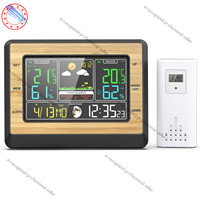 Color Large Screen Weather Forecast Weather Station,Temperature and Humidity Meter, Air Pressure Weather Clock, Electronic Noise