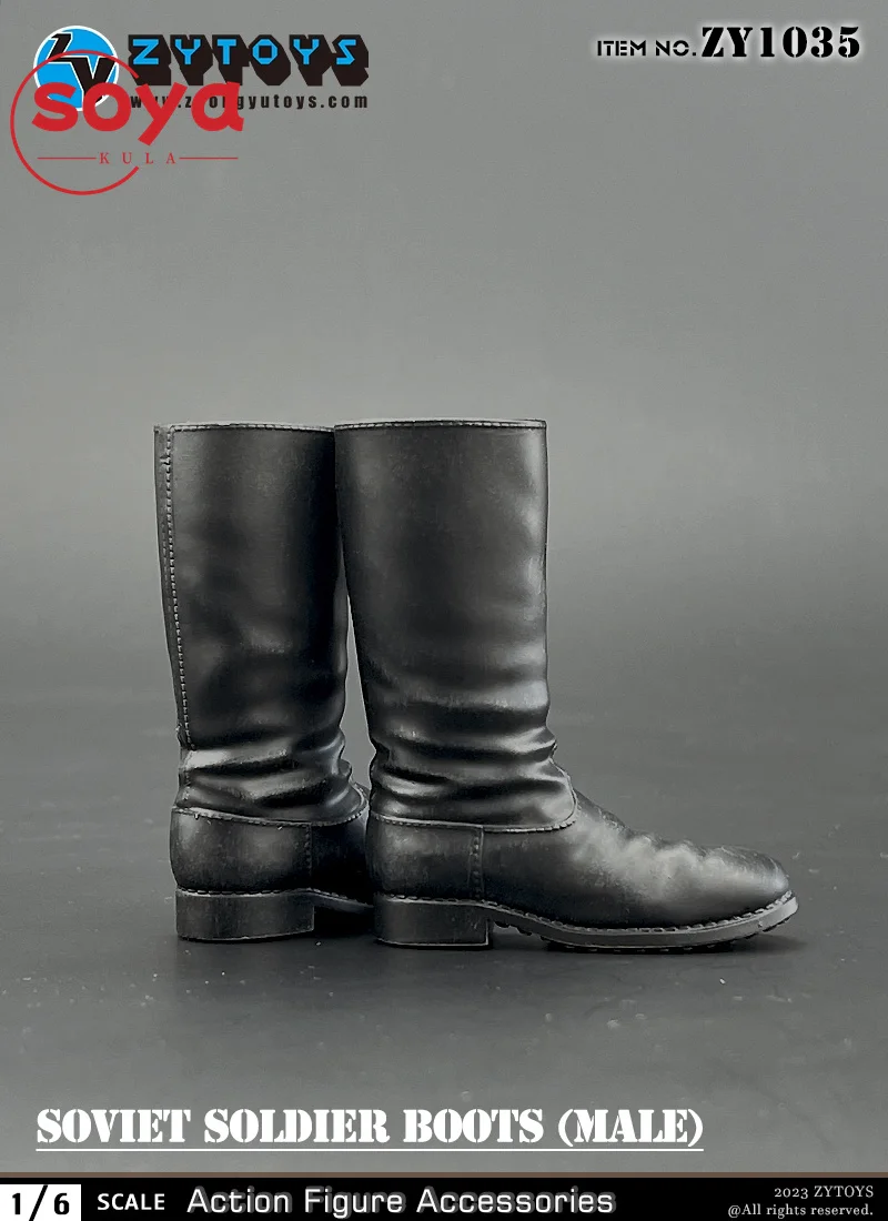 ZYTOYS ZY1035 ZY1036 1/6 Sovjet-soldaat Laarzen Mannelijke Vrouwelijke Effen Schoenen Model fit 12 Inch Soldaat Action Figure Body