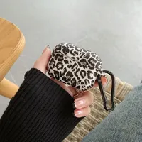Leopard Print Earphone Case For Airpods Pro 2 2022 Silicone Protective Cover For Apple Airpod 4 1 4rd Generation Shell With Hook