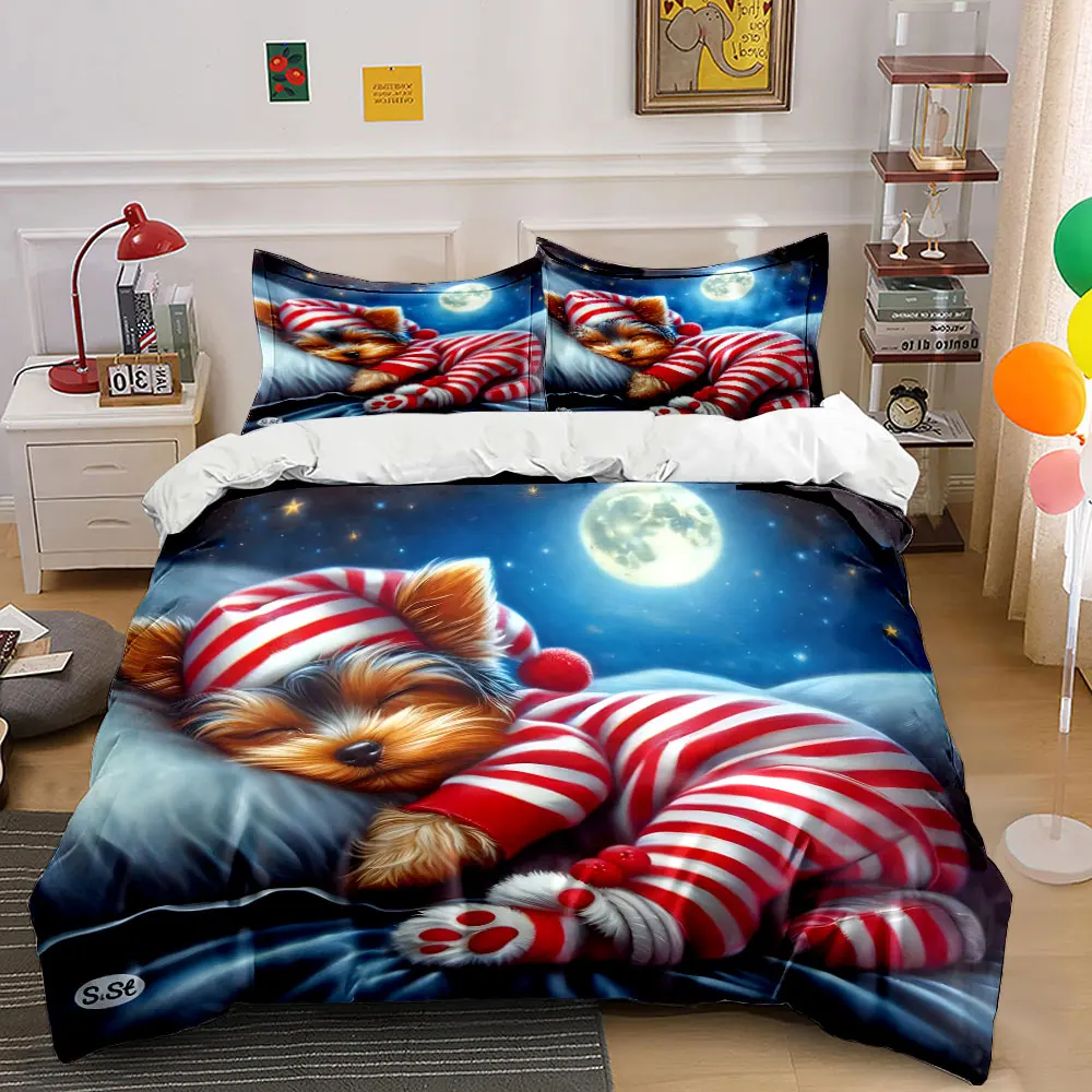 

Adorable Striped Sleepwear Set for Pets Exquisite three-piece bedding set gift for kids and adults