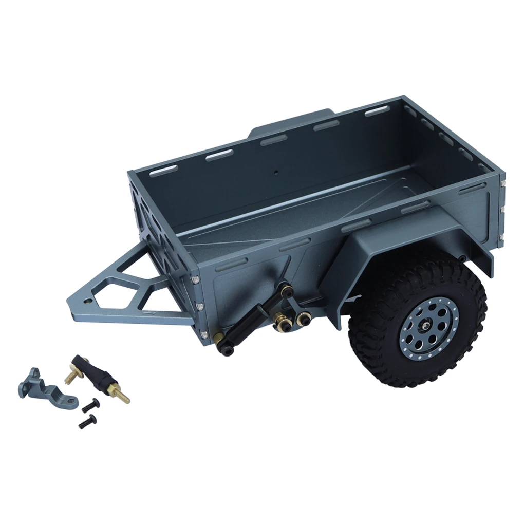 CNC Aluminum Traxxas 1/18 trx4m Trailer RC Crawler TRX4-M Defender Bronco K10 High Trail Scale ith Hitch Mount Accessories