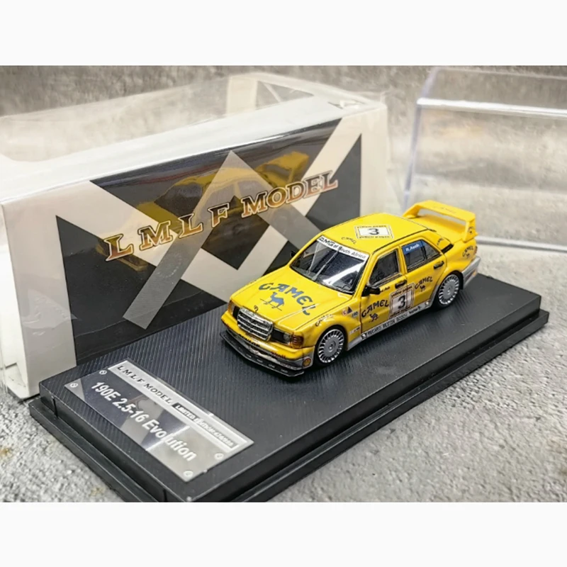 LMLF Diecast 1:64 Scale 190E EVO2.5 Alloy Car Model Camel Cup Painting Simulation Collection Souvenir Decoration Gift Display