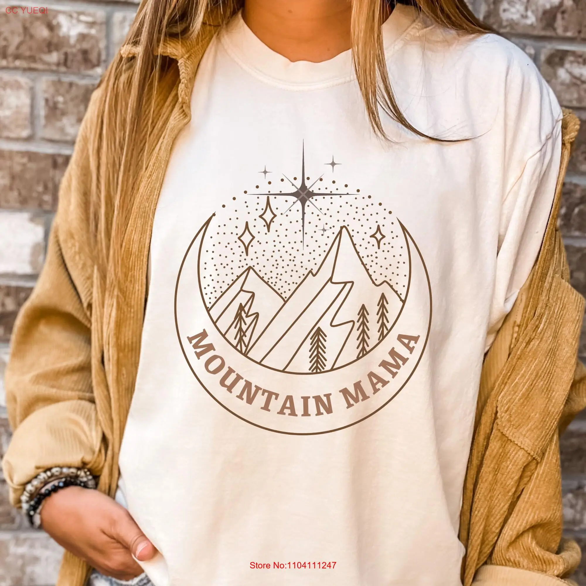 Mountain Mama Mountains t shirt Boho Hiking Camping Oversized Comfort colors Adventure long or short sleeves