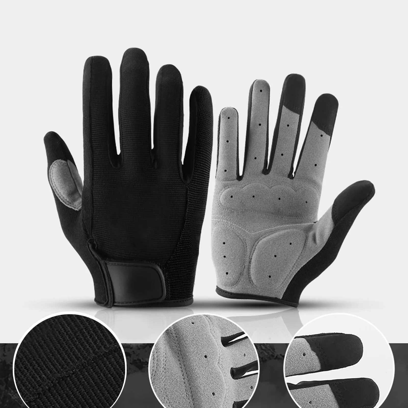 Cycling Bike Gloves Shock Absorption Slip Resistant Bicycle Full Finger Professional Bicycle Gloves for Sports for Men