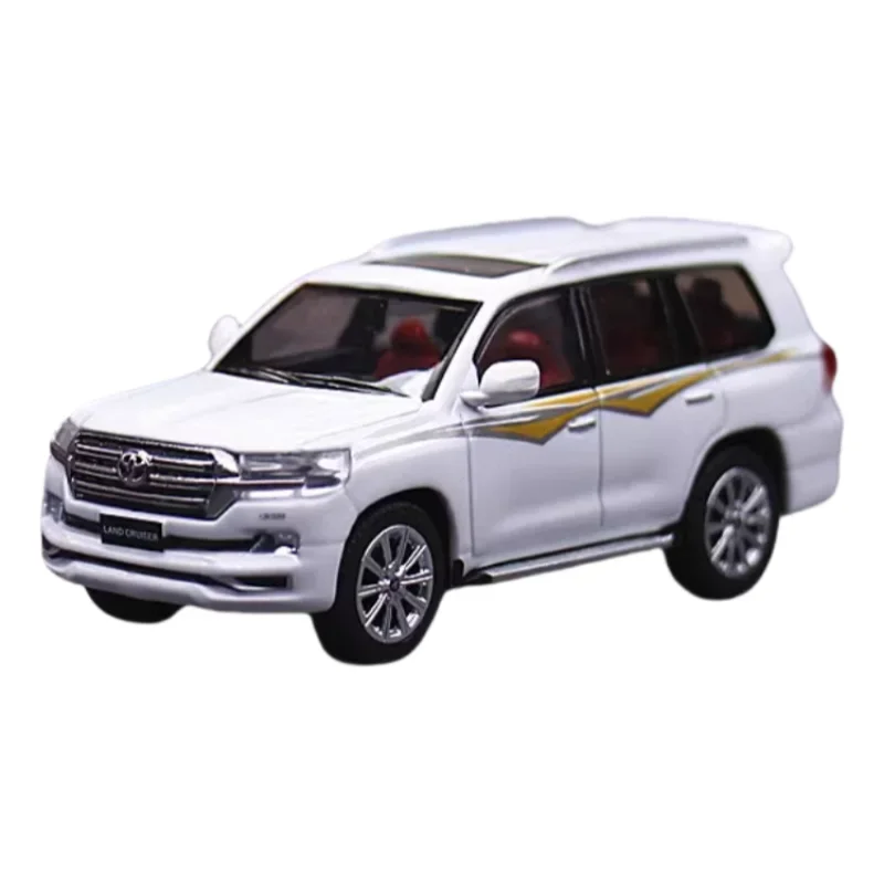 1/64 Land Cruiser LC200 Land Cruiser Off-road die cast alloy model Children's collection toys for holiday gifts to friends.