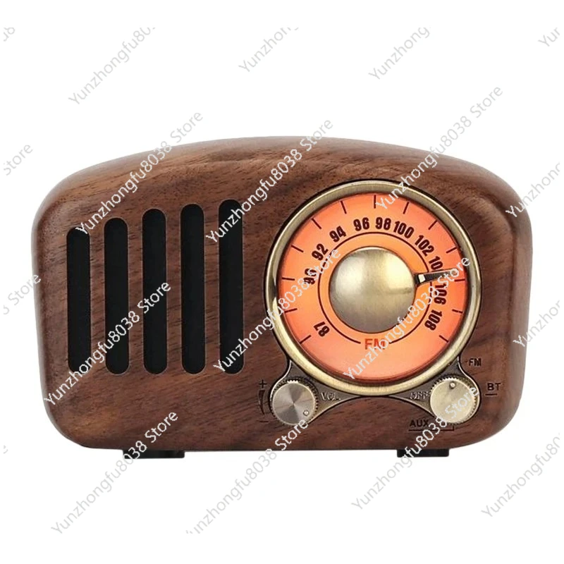 

R919 Retro Radio Bluetooth Speaker, FM Radio with Old Fashioned Classic Style, Bluetooth, TF Card Slot,Walnut Wood HOT