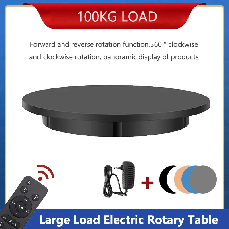 42cm 52cm 60cm 100KG Load Electric Rotating Display Stand 360° Turntable Jewelry Holder for Photography Video Shooting Props