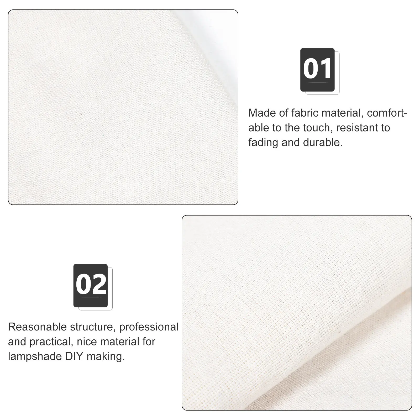 

Lampshade Fabric Sheet Comfortable Fade-Resistant DIY Light Cover Material for Floor Desk Lamps Shade Making Kit