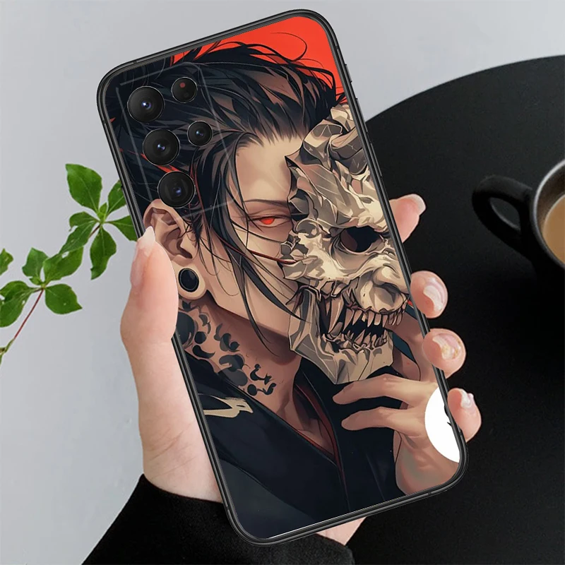 

Phone Case For Samsung A55 A16 A56 A36 A35 A15 A53 A54 A33 A34 A25 A05S A52 A52S A14 A26 A71 Anime Girl With Oni Mask